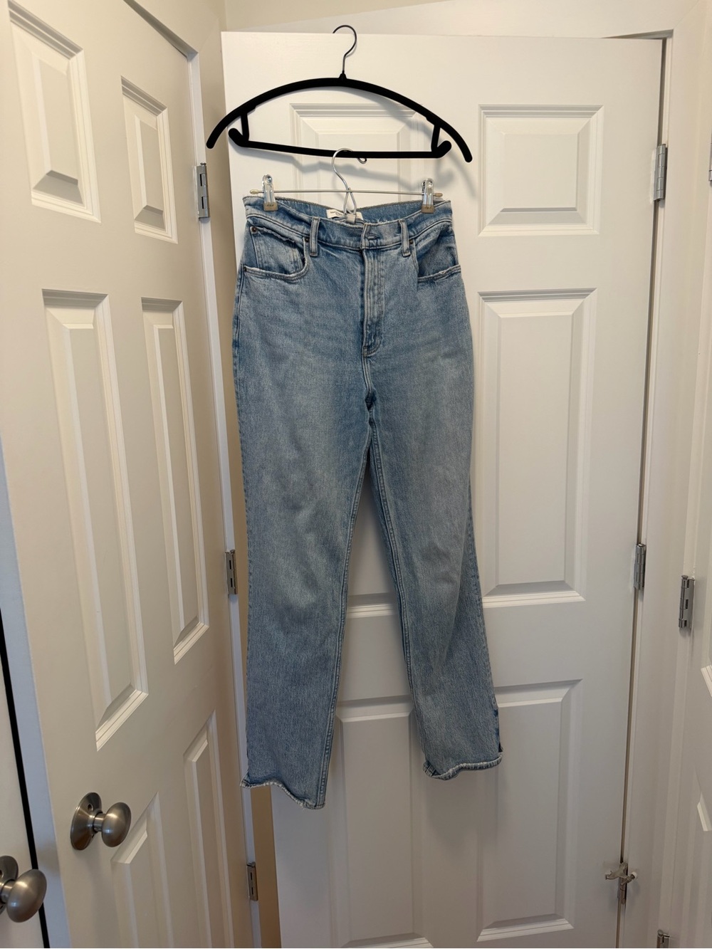 Abercrombie & Fitch Light Blue Straight-Leg Women's Jeans
